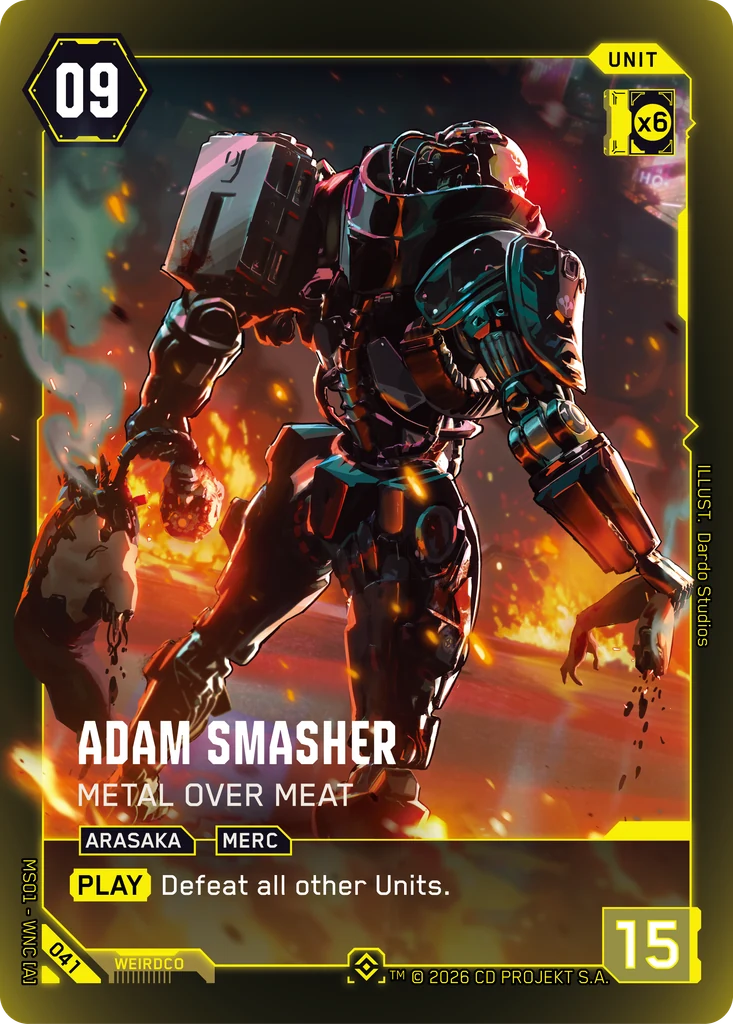 Adam Smasher: Metal Over Meat - Cyberpunk TCG card