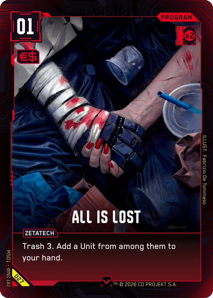 All is Lost - Cyberpunk TCG card