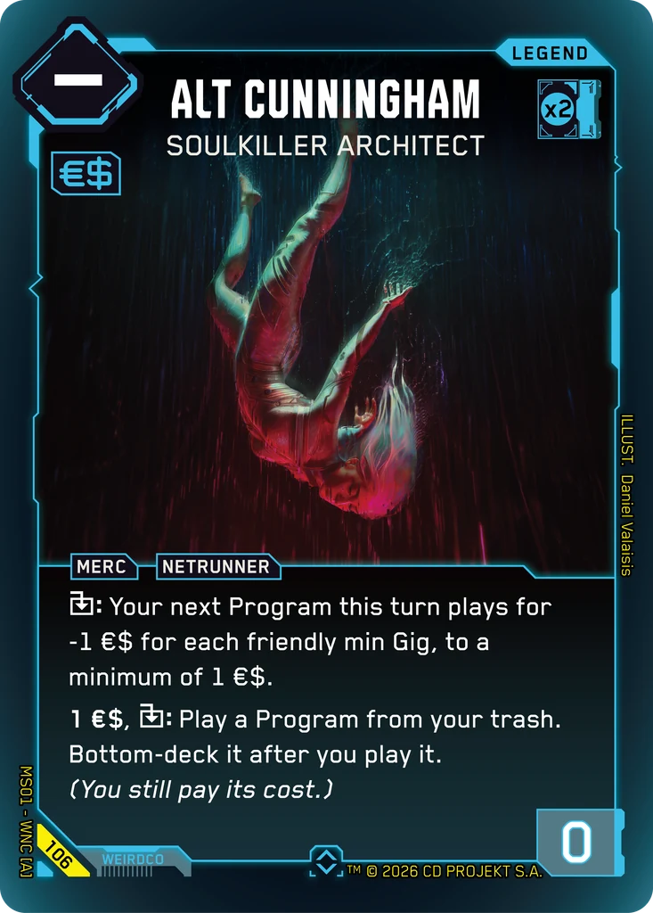 Alt Cunningham: Soulkiller Architect - Cyberpunk TCG card