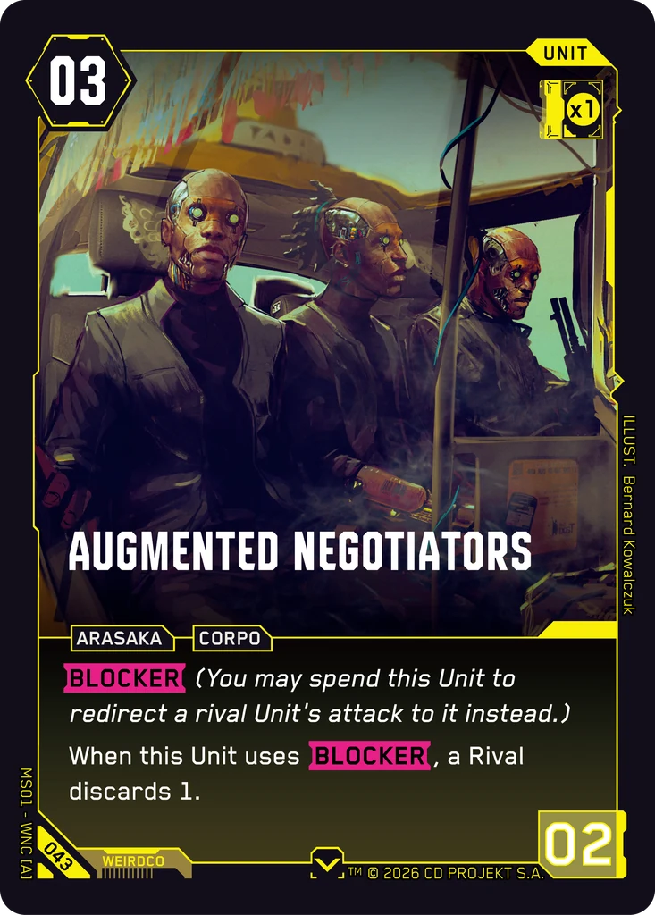 Augmented Negotiators - Cyberpunk TCG card