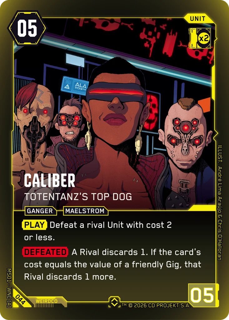 Caliber: Totentanz's Top Dog - Cyberpunk TCG card