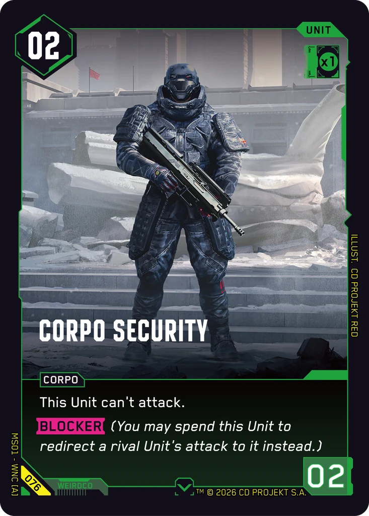 Corpo Security - Cyberpunk TCG card