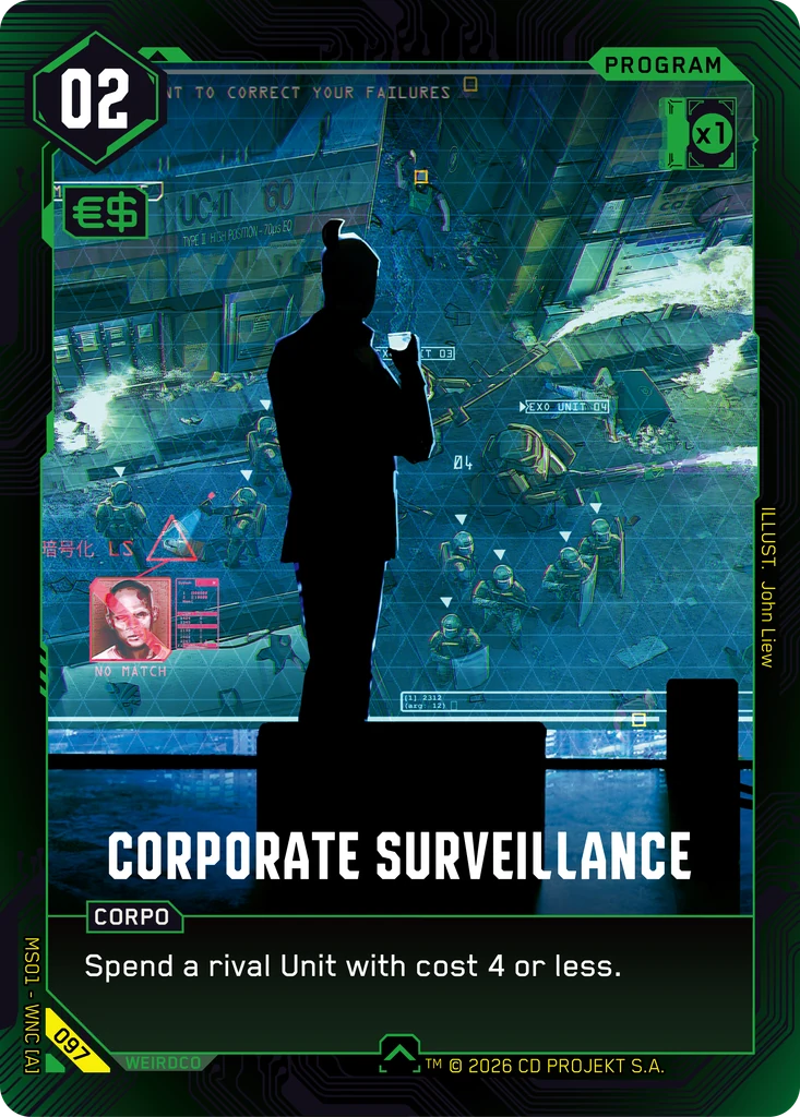 Corporate Surveillance - Cyberpunk TCG card