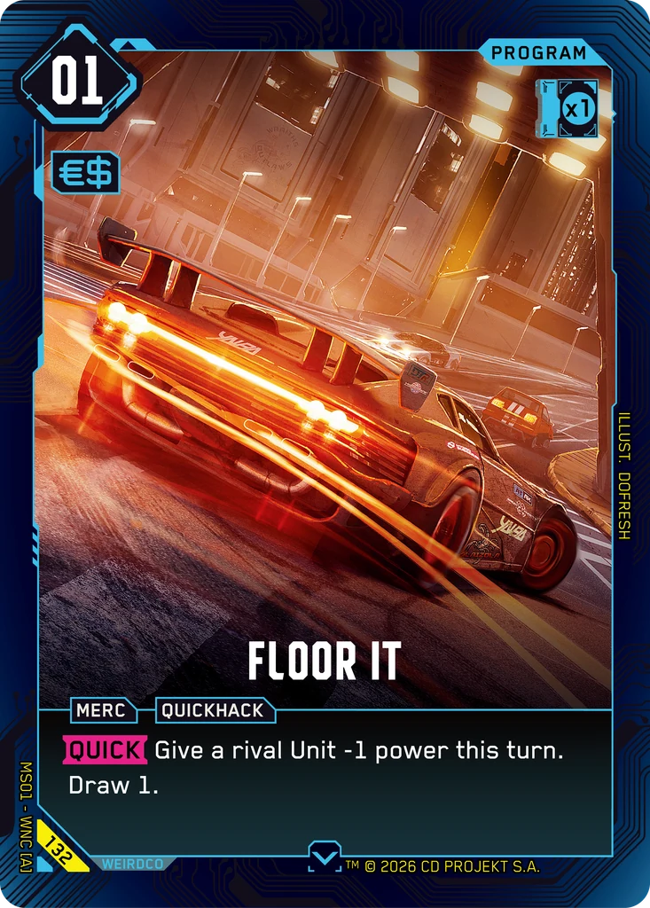 Floor It - Cyberpunk TCG card