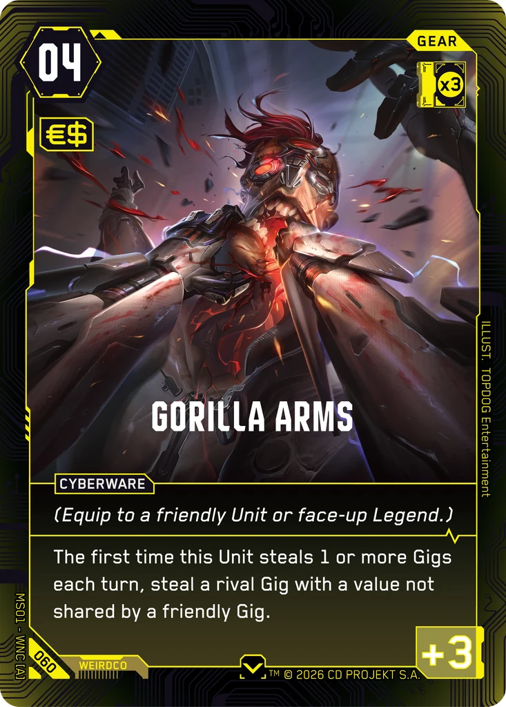 Gorilla Arms - Cyberpunk TCG card