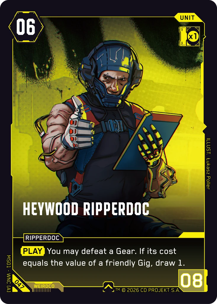 Heywood Ripperdoc - Cyberpunk TCG card