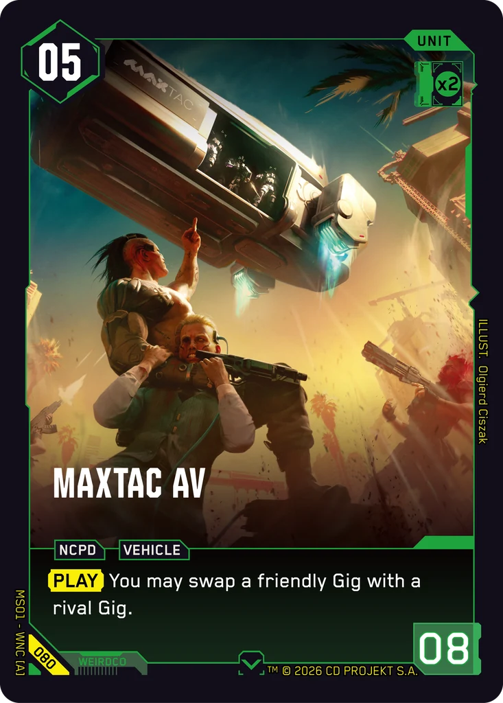 MaxTac AV - Cyberpunk TCG card