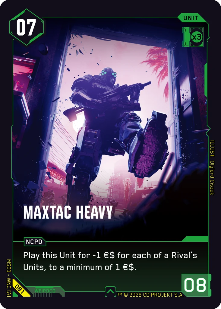 MaxTac Heavy - Cyberpunk TCG card