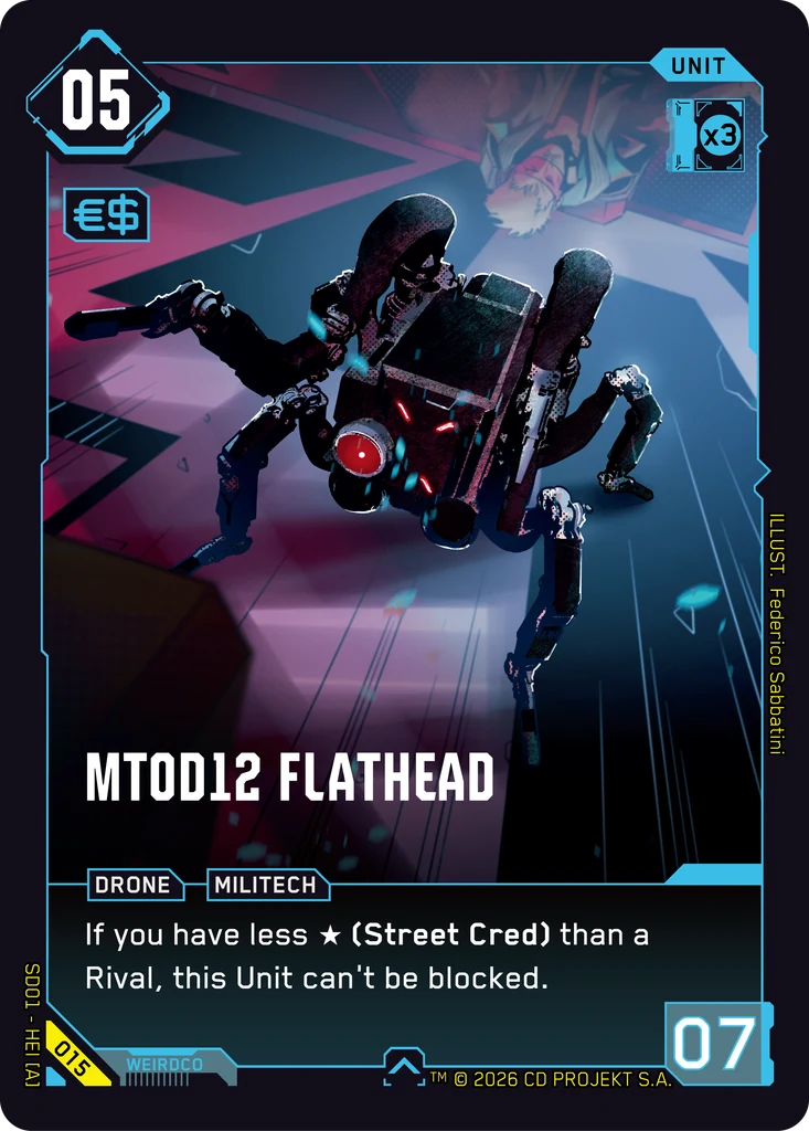 MT0D12 Flathead - Cyberpunk TCG card