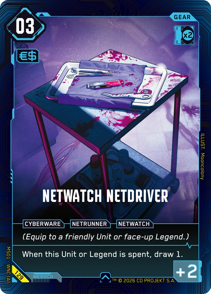NetWatch Netdriver - Cyberpunk TCG card