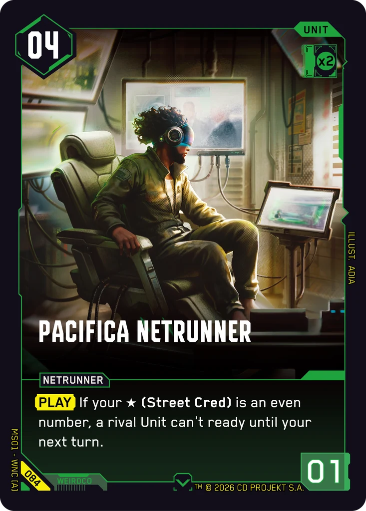 Pacifica Netrunner - Cyberpunk TCG card