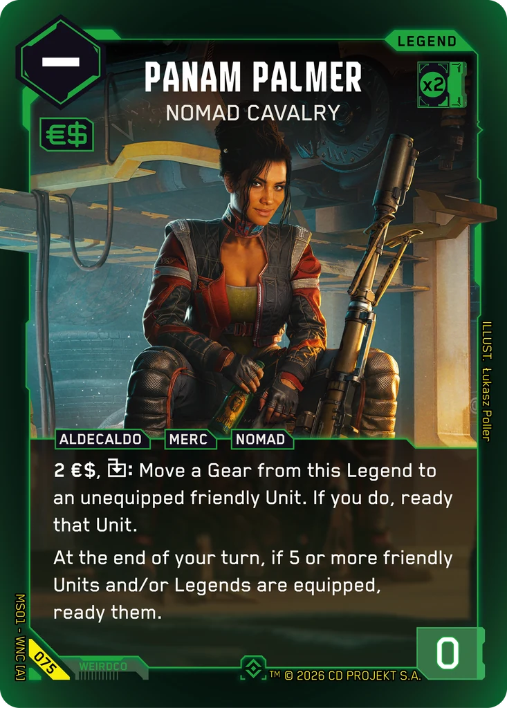 Panam Palmer: Nomad Cavalry - Cyberpunk TCG card