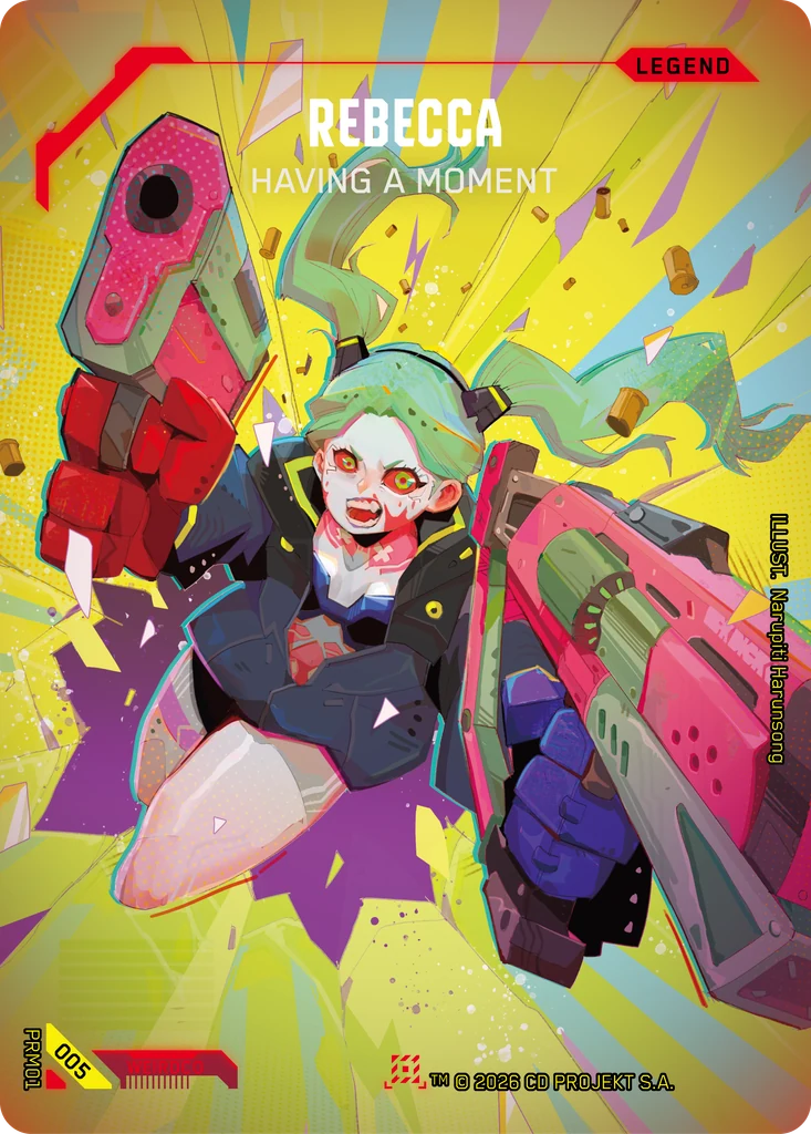 Rebecca: Having a Moment - Cyberpunk TCG card