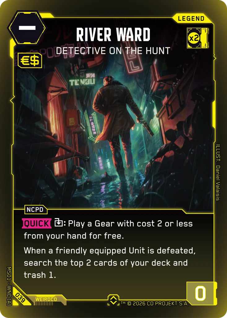 River Ward: Detective on the Hunt - Cyberpunk TCG card