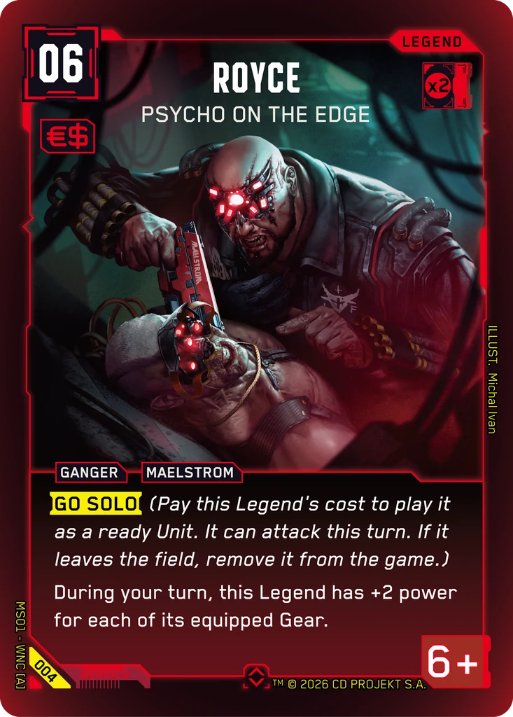 Royce: Psycho on the Edge - Cyberpunk TCG card