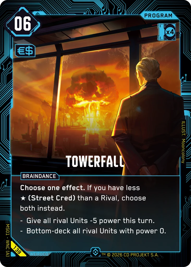 Towerfall - Cyberpunk TCG card