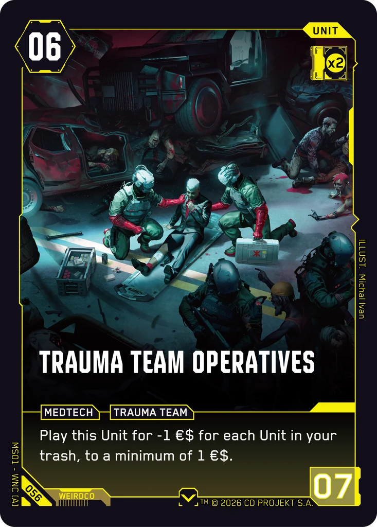 Trauma Team Operatives - Cyberpunk TCG card
