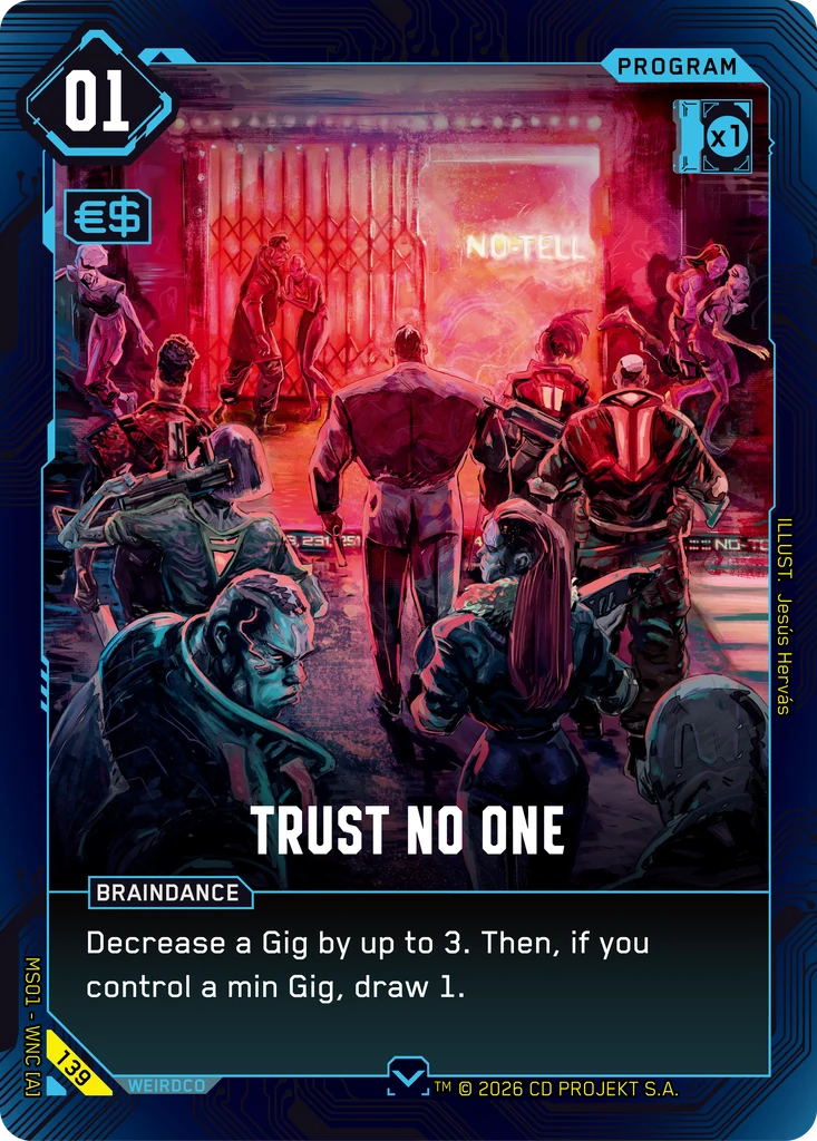 Trust No One - Cyberpunk TCG card