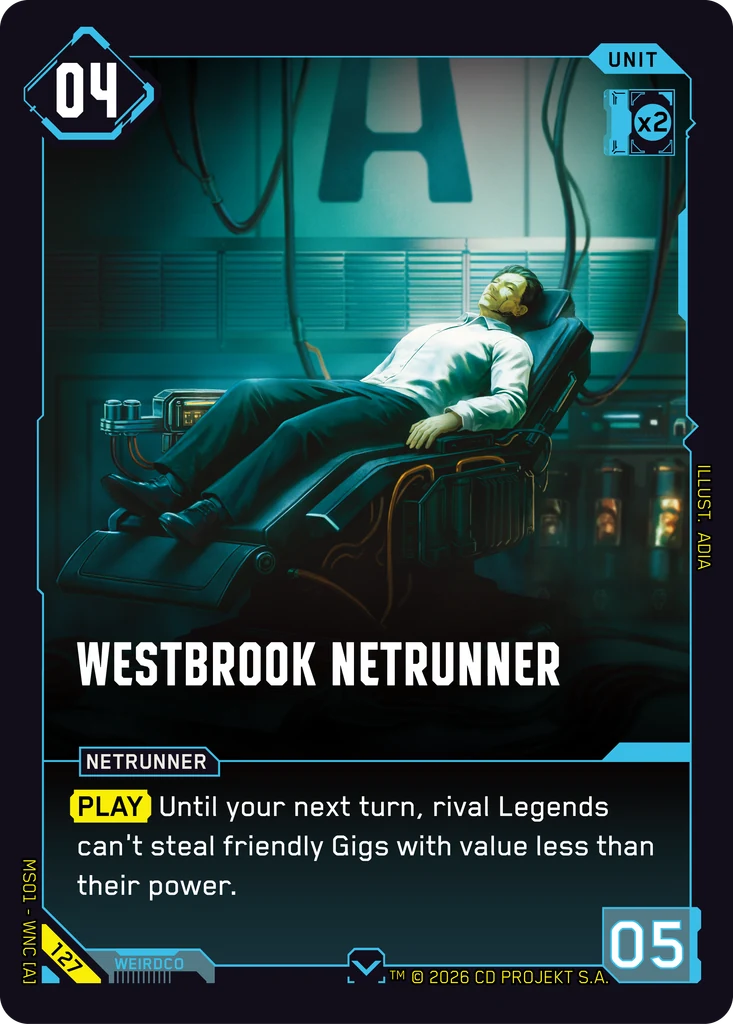 Westbrook Netrunner - Cyberpunk TCG card